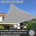 Cool Area Sun Shade Sail 16x16FT Rectangle Shade Canopy Outdoor Sunshade for Patio Backyard Garden, Silver Grey