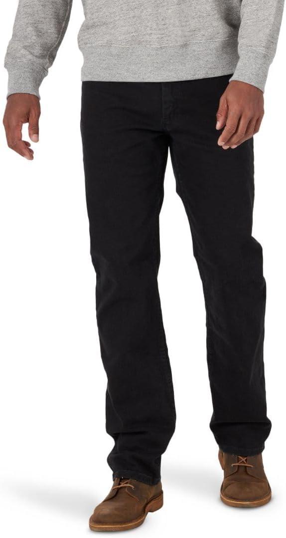 Wrangler Authentics Men's Regular Fit Comfort Flex Waist Jean (Black)
