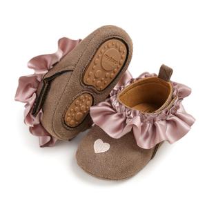 Baby Girls Mary Jane Flats Floral Princess Wedding Dress Shoes Soft Newborn Infant Crib First Walkers Prewalkers