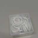 Hotop 30 Pcs Metal Drapery Curtain Rings 0.98/1.26/1.65 inch Interior Diameter and 30 Pcs Hanging Curtain Drapery Pin Hooks for Window Door Shower(White,25 mm)