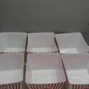 Bekith 6 Pack Plastic Popcorn Buckets Reusable, Large Popcorn Containers for Movie Night, 9" Square x 6" Tall