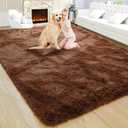 Noahas Large Fluffy Brown 5x8 Area Rugs for Living Room Bedroom,Thick Shag Throw Rug,Big Soft Shaggy Bedside Non-Slip Plush Dorm Nursery Kids Carpet