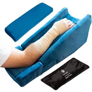 Zomaple Arm Elevation Pillow for Post Surgery – Adjustable Arm Support Pillow with Gel Memory Foam & Hot/Cold Pack – Couch Rest Pillow for Bed, Carpal Tunnel, Wrist & Elbow Recovery, Help Reduce Pain
