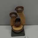 11" H Golden Tiered Bowl Fountain with Color Changing LED Lights with Adapter Brown