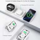 Charging Station for Apple Multiple Devices - 3 in 1 Foldable Magnetic Wireless Charger Dock - Travel Charging Pad for iPhone 17 16 15 14 13 12 Pro Max Plus Watch & Airpods
