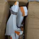 Leinuosen 3 Set One Silly Goose Birthday Decorations 6 Inch Silly Goose Birthday Table Centerpiece Funny 1st Party Supplies Wooden Geese Push Pull Figurine Shelf Table Decor for Baby Shower (Brown)