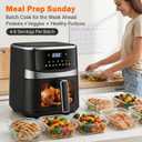 Air Fryer,6 QT Family Size Air Fryer with Visible Cooking Window, 8 Presets Touchscreen, Temperature Control, Nonstick Basket