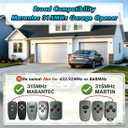 M3-2312 (382) Compatible with Marantec Garage Door Opener Remote Control 315MHz, for M4500,M4700, DC3700, Q7700 Synergy 260 270 360 370 380 Openers, for Martin Harrion (M3-2312 2PCS)