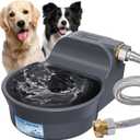 67OZ Automatic Dog Water Dispenser Patented Dog Water Bowl Dispenser Fits 3/4'' GHT Faucet Automatic Water Dispenser for Dogs Cats Chicken Waterer Outdoor Waterer Bowl Include 5Ft Water Hose