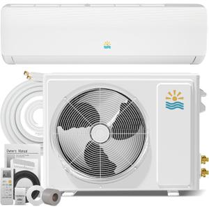 12000 BTU Mini Split Ac/Heating System - 19 SEER2 Mini Split AC Unit with Heat Pump, 115V Energy Efficient Ductless AC Unit Up to 750 Sq.Ft with Installation Kit