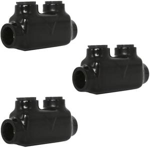 Insulated Wire Connectors DMNI - Polaris Connector Lugs Taps for Wires Range 2/0-6AWG - Aluminum and Copper Wire Split Bolt Connector Slotted or 3/16" (D2/0-1 Pack of 3)