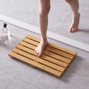 Bath Mat for Shower, Wooden Floor Mat for Bathroom,Non-Slip | Heavy Duty, Shower Mat for Indoor Outdoor, 20 13 1.5 inches