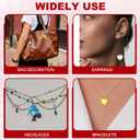 MECCANIXITY Resin Heart Charm, Valentine Love Heart Pendants Transparent Keychains Charm for DIY Jewelry Making Bracelet Necklace Earrings Party Decoration