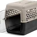 Petmate Vari Dog Kennel - Portable Dog Carriers & Crates for Medium Dogs, Airline-Friendly, Durable Plastic, Pet Carrier For Home and Travel, 32 Inches, Taupe and Black