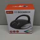 GPX, Inc. Portable Top-Loading CD Boombox with AM/FM Radio and 3.5mm Line in for MP3 Device - Black (Pack of 1)