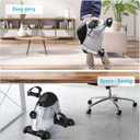 Mini Exercise Bike, himaly Under Desk Bike Pedal Exerciser Portable Foot Cycle Arm & Leg Peddler Machine with LCD Screen Displays