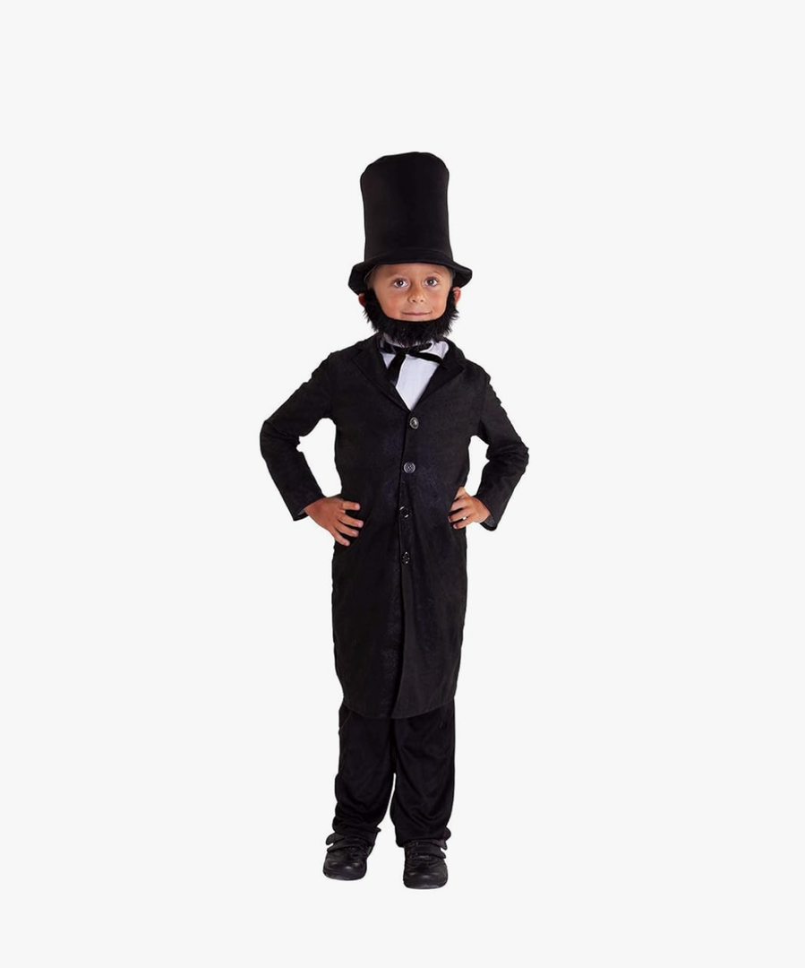 Morph Costumes Abraham Lincoln Costume For Kids - Presidents Day Halloween Outfit For Boys, Historical Dress Up, M