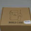 Full Leather Bible Cover for Men & Women, Bibles Study Supplies with Bookmark,Carrying Case for Bible Holder,Bible Protective Book Holder Carrying Case Organizer,Ideal Christian Gift (Brown)