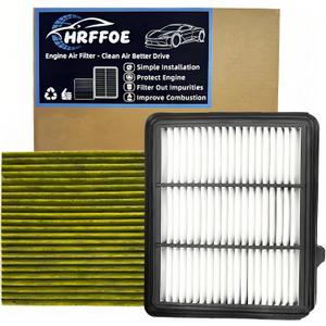 17220-6A0-A00 Engine Cabin Air Filter Kit Fit for Honda Accord 1.5L 2018-2022, Gas Only, Replace 80292-SDA-A01, 80292-SDA-407, CA12290, CF10134