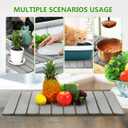 Cabilock Absorbent Stone Dish Drying Mat 23X15 Inch Gray Kitchen Counter Drying Tray for Dishes Cups Utensils Quick Water Absorption