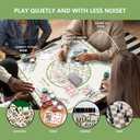 Cottagecore Green Floral Mahjong Mat 31.5 x 31.5 in, Rustic Pastel Green Wildflower Anti Slip and Noise Reduction Game Table Cover for Mahjong Dominoes Card Board Tile Games, 31.531.5
