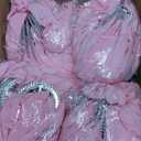 100 PCS Spandex Chair Sashes Bands Stretch Chair Ties Bows with Buckle Slider for Wedding Party Banquet DecorationPink