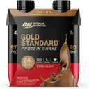 Optimum Nutrition Gold Standard Protein Shake, 24g Protein, Ready to Drink Protein Shakes, Gluten Free, Cafe Latte, 11 Fl Oz (Pack of 12) (EXP 12/12/25)