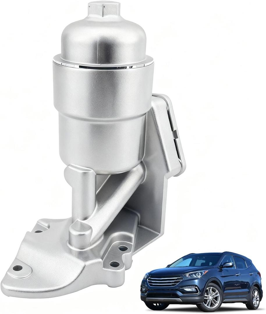 26300-3CAB0 26300-3CAB1 Oil Filter Housing & Cooler Assembly - Aluminum Replacement for Kia Sedona Sorento Hyundai Santa Fe 3.3L 3.5L V6 2012-2019