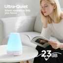 InnoGear Essential Oil Diffuser, Ultrasonic Diffusers for Home Aromatherapy Humidifier for Mother's Gift Bedroom Room 7 Colors LED 2 Mist Mode Auto Off, Basic White
