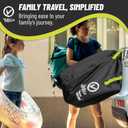 V VOLKGO Super Extra Large Stroller Bag for Airplane with Padded Backpack Shoulder Straps, Double Stroller Cover for Air Travel, Jogger & Carrier - Fits All, Gate Check Bag, Waterproof Travel Cover.