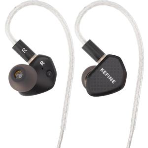Kefine Klean 10mm DLC Diaphgram Dynamic Driver Earphones, 1DD in-Ear Monitor Headphones, HiFi Wired IEM Earbuds with Dual Interchangeable Nozzles 0.78 2Pin (3.5mm)