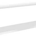 Tandefio Office Cubicle Shelf 24'' Hanging Cubicle Storage Organizer File Hanging Shelf Accessories Storage Organizer Bookshelf with Hooks for Home Desk (White)
