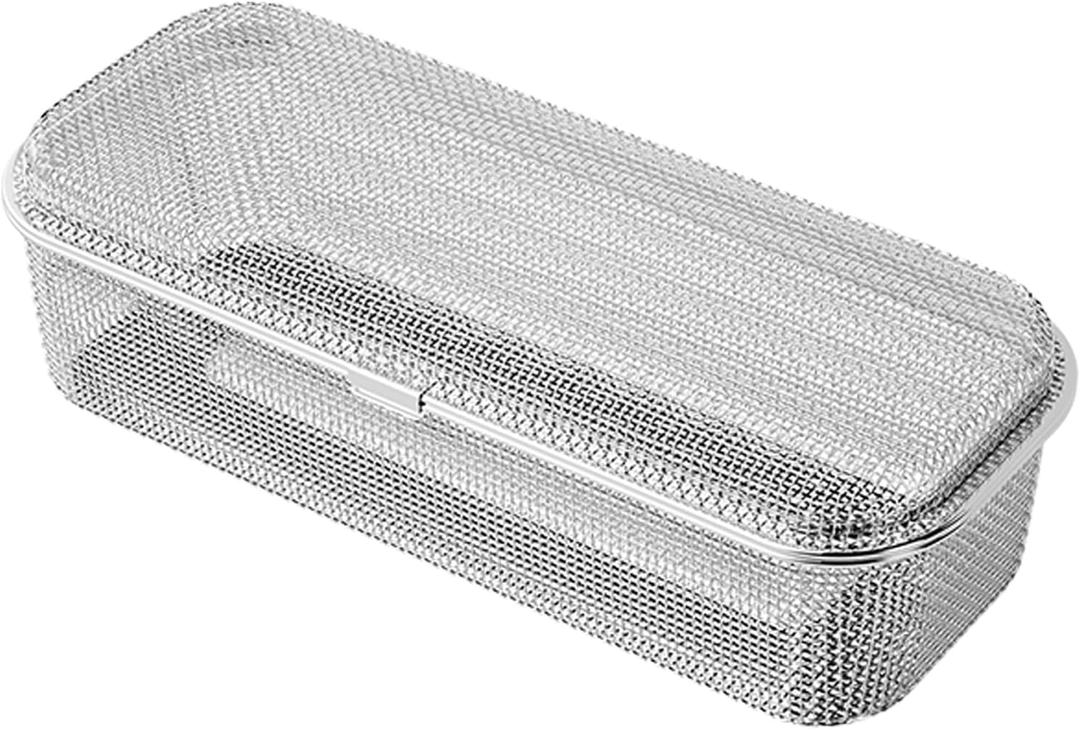 Dishwasher Basket, 18/8 Food-Grade Stainless Steel Dishwasher Basket for Small Item, Bottle Accessories, Scoops, Forks, Chopsticks Cleaning, Silver