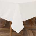 Majestic Giftware PVC Faux Leather Rectangle Tablecloths | (TCE3-54120) White Waterproof & Spill Proof Dining Table Cover | Decorative Washable Tablecloth for Home, Kitchen, Party (54X120) (E3-white)