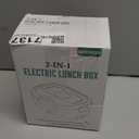 Electric Lunch Box for Men, Women & Adults - 80W Fast Heating - Heated Lunch Box with Dual 1.5L SS Containers - Portable Food Warmer for Car, Truck, Office (Black)