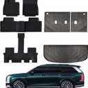 Floor Mats Cargo Liner Backrest Mat for 2026 Hyundai Palisade 7 & 8 Seat Fuel,All Weather Protection Accessories Custom Full Set Liners Include 1st 2nd 3rd Row Automotive Floor Mat TPE Car Mat