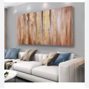 Yuaxker Abstract Wall Art Large Modern Framed Art Personalized Canvas Painting Brown and Gold Grey Wall Decor for Living Room Bedroom Dining Room Office Artwork 30x60 inch