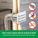 4 Inch Dryer Vent Cover for Exterior Wall Vent Hood Outlet Airflow, Dryer Air Vent with Screen with 4 Screw for Easy Installation, White