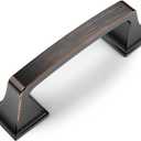 Amerdeco 10 Pack Oil Rubbed Bronze 3 Inch(76mm) Hole Centers Kitchen Cabinet Pulls Hardware Kitchen Handles for Cabinets Cupboard Handles Drawer Pulls
