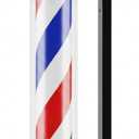 Barber Pole Light, 35 Inch Wall Mount Rotating LED Barber Pole Sign, Red White Blue Outdoor Weatherproof Barbershop Pole Light for Barber Shop, Salon, Storefront