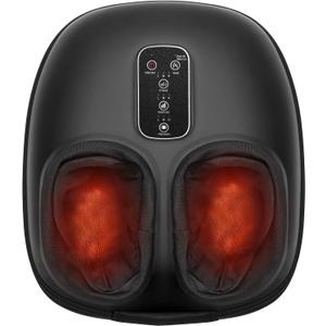 cotsoco Foot Massager with Heat, Christmas Gifts for Women Men, Deep Kneading Electric Shiatsu Foot Massager Machine with Therapy Air Compression, Improve Blood Circulation Relax for Home or Office