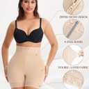 MERYOSZ Tummy Control Shapewear Shorts Zipper Butt Lifting Panties Underwear Shapewear for Women Faja Body Shaper Beige