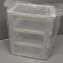 Gonice Small 3 Drawer Storage Organizer, White Plastic Drawer Storage, Small Desktop Organizer for Home, Office