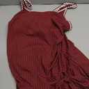 Summer Mae Ribbed Maternity One Piece Swim Dress Pregnancy Swimsuit with Built-in Bottom Swimwear Tie Knot Skirt Bathing Suit (Color: Wine Red) (Size: Medium)