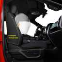 Ram Seat Covers, for 2011-2026 Dodge Ram 1500 2500 3500 Classic Crew Quad Mega Cab, for Curved Rear Seats Only, Napa Leather Seat Protector (Full Set, Black)