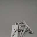 Clear Power 6-Outlet Surge Protector Power Strip with 3 USB Ports(1 USB-C), 5ft Power Cord, Flat Plug, Multi Outlets on 3 Sides, Desktop Charging Station, White, DC3S-1106-DC