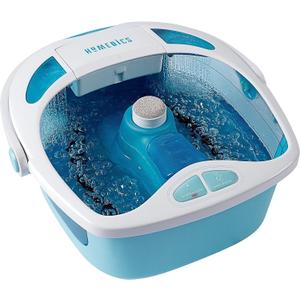 HoMedics Shower Bliss Foot Spa, Shower Massage Water Jets, Pedicure Center with 3 Attachments, Toe-Touch Control, FB-625H
