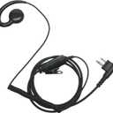 Rdm2070d Earpiece Walkie Talkie Headset with Mic Ptt Compatible with Motorola 2 Way Radio Cp200d Cp200 Cp185 2 Pin C Shape,10 Pack