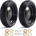 Flat Free Wheelbarrow Tires for Gorilla Carts - Compatible with Lawn & Garden Carts, Hand Trucks, Generators & More by Steerling Tire Co. (10")