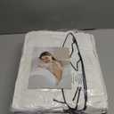 Duvet Cover Full/Queen Set, White with Contrasted Black Piping Microfiber Bedding, 1 Zipper Closure Cover + 2 Standard Shams